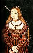 CRANACH, Lucas the Elder portrait of sybilla of cleves painting